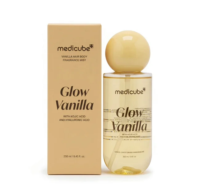 بادی اسپلش و عطر مو گلو وانیلا مدیکیوب اصل (Medicube Glow Vanilla) حجم ۲۵۰ میل