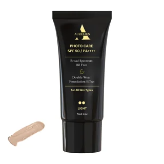کرم ضدآفتاب رنگی اورلین SPF50 مدل 01 photo care حاوی محافظ PA+++ ،UVA ،UVB، فاقد چربی و غی 102193201